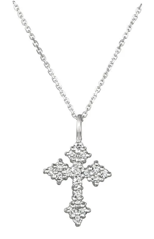 DIAMOND CROSS NECKLACE 14K GOLD (1.02 CTW)
