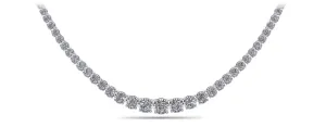 Diamond Crown Tennis Diamond Necklace with 8.14 ct.(finished)