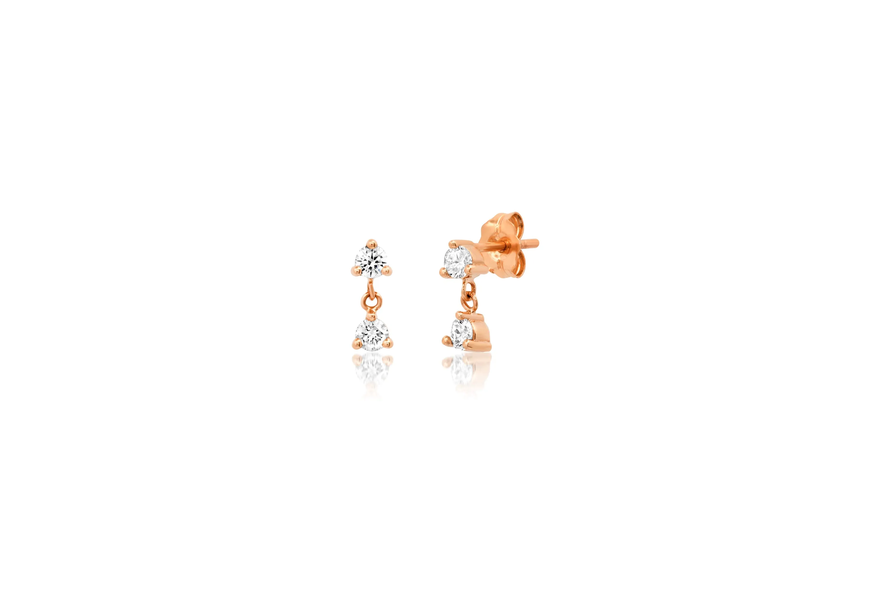 Diamond Dangle Stud Earrings