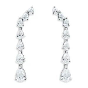 Diamond Earrings: Pear-Shaped Twists and Falls