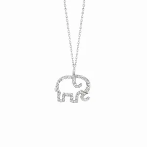 DIAMOND ELEPHANT NECKLACE 14K GOLD (0.22 CTW)