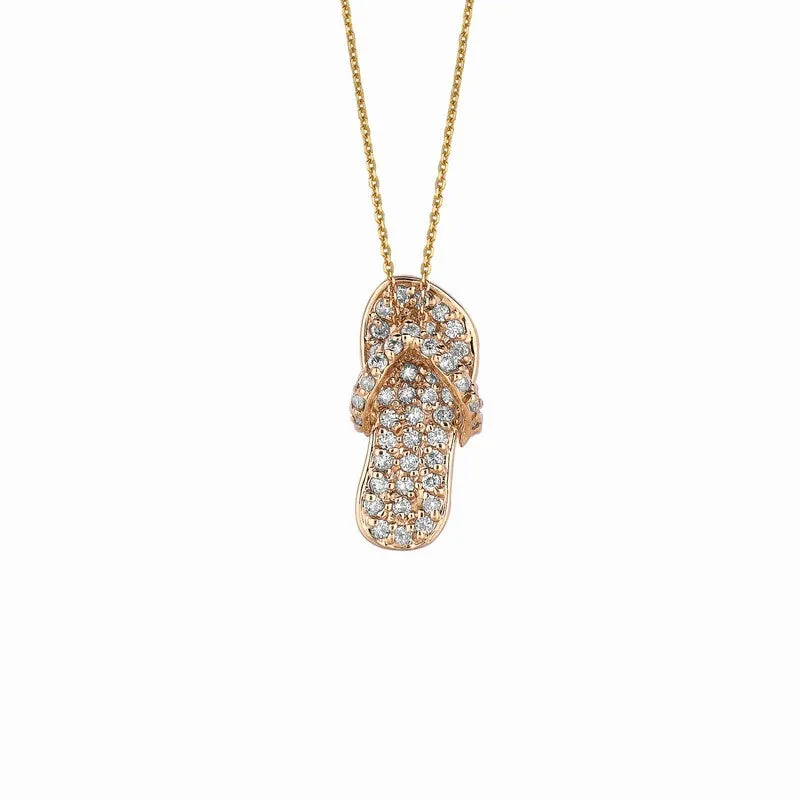 DIAMOND FLIP FLOP NECKLACE 14K GOLD (0.5 CTW)