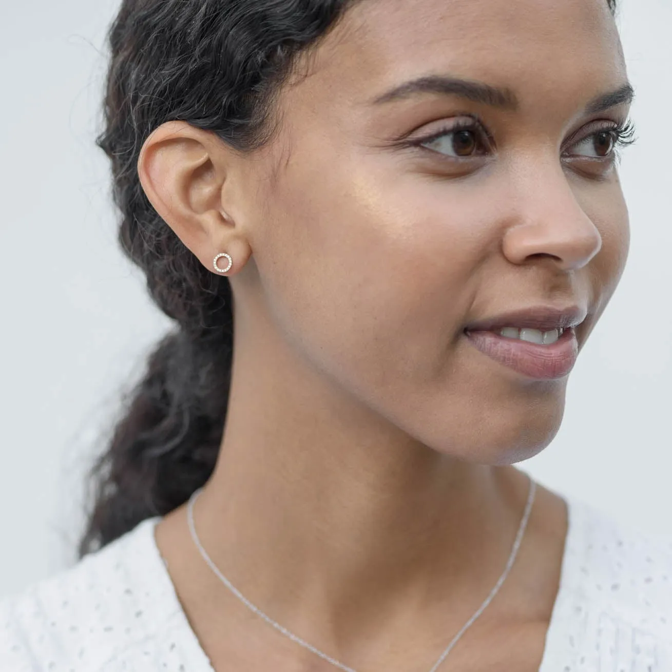 Diamond Halo Earrings