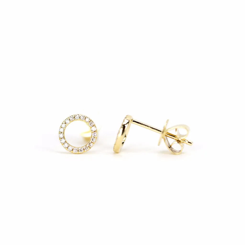 Diamond Halo Earrings