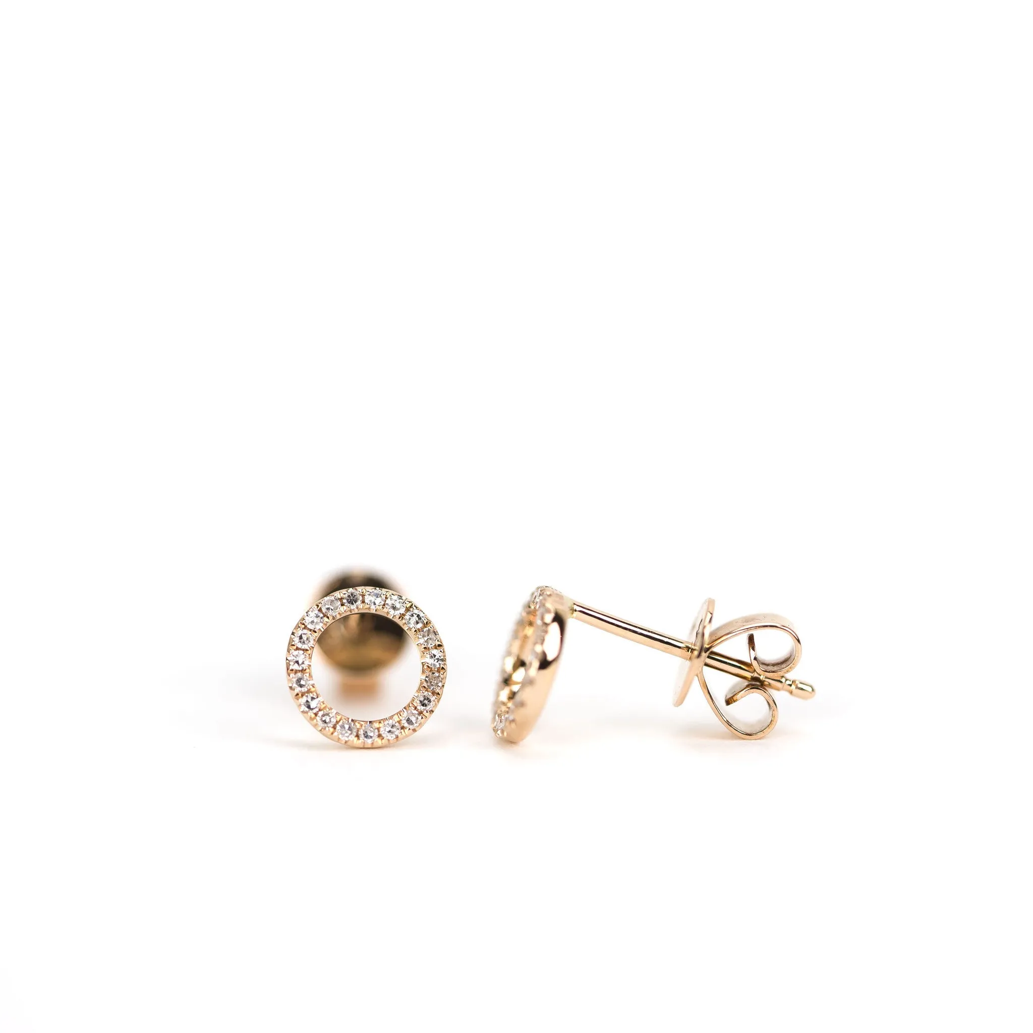 Diamond Halo Earrings