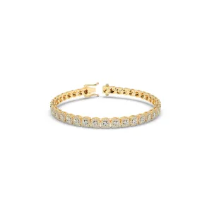 Diamond Halo Tennis Bracelet