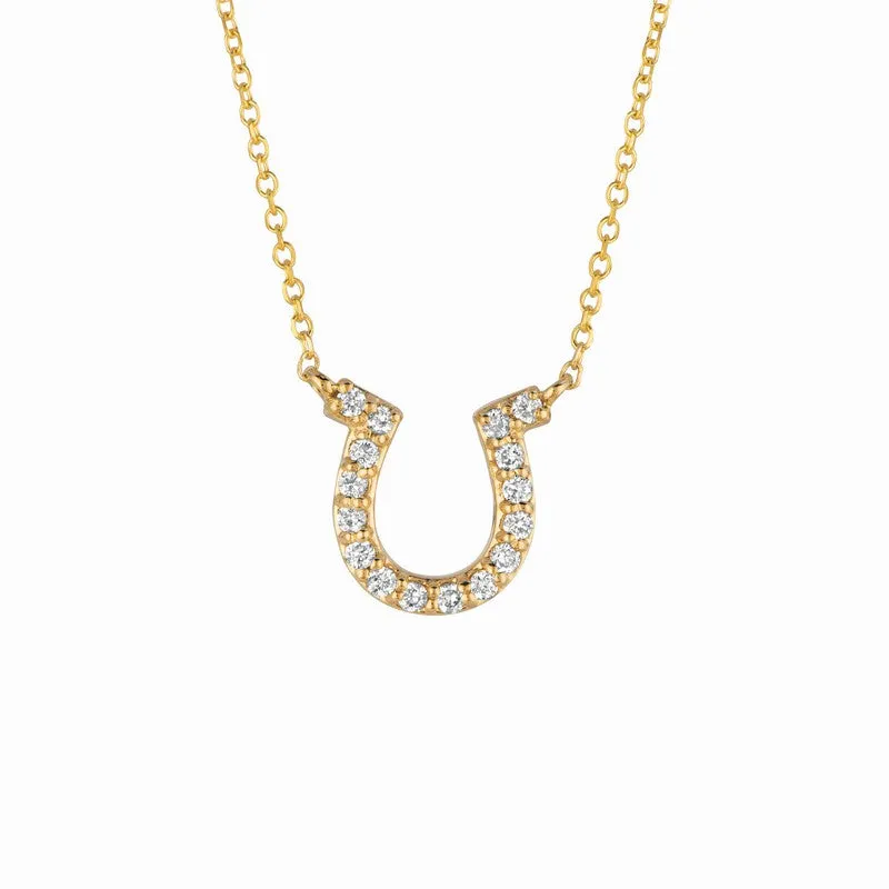 DIAMOND HORSESHOE NECKLACE 14K GOLD (0.15 CTW) 2