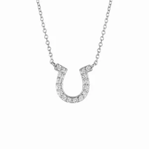 DIAMOND HORSESHOE NECKLACE 14K GOLD (0.15 CTW) 2
