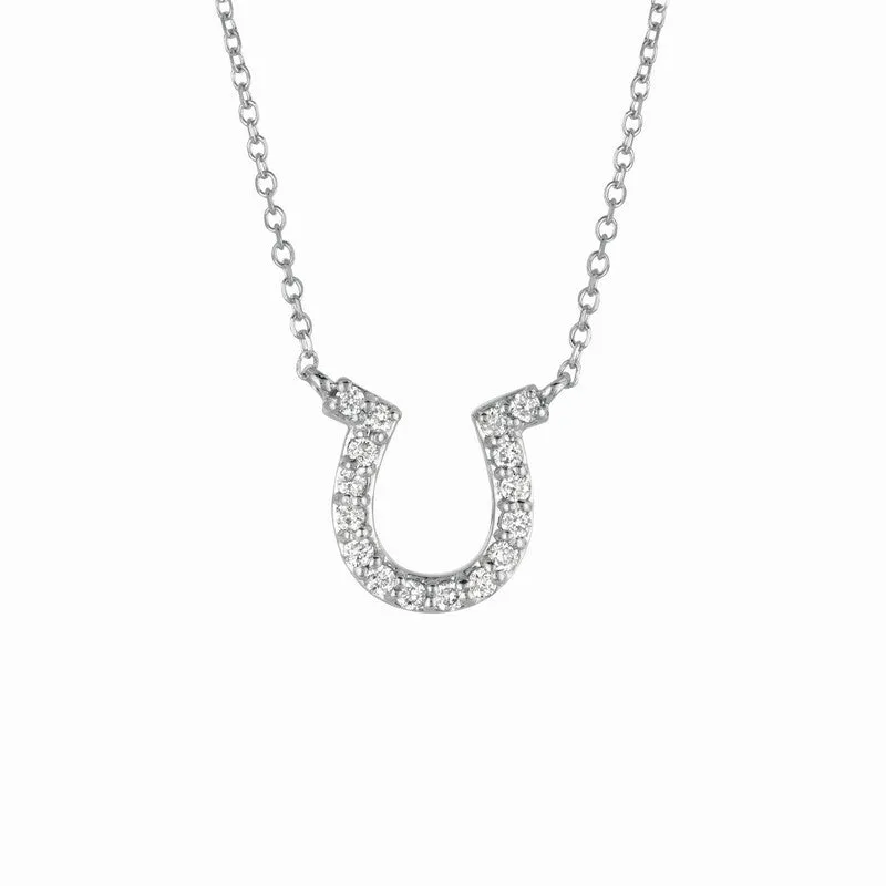DIAMOND HORSESHOE NECKLACE 14K GOLD (0.15 CTW) 2
