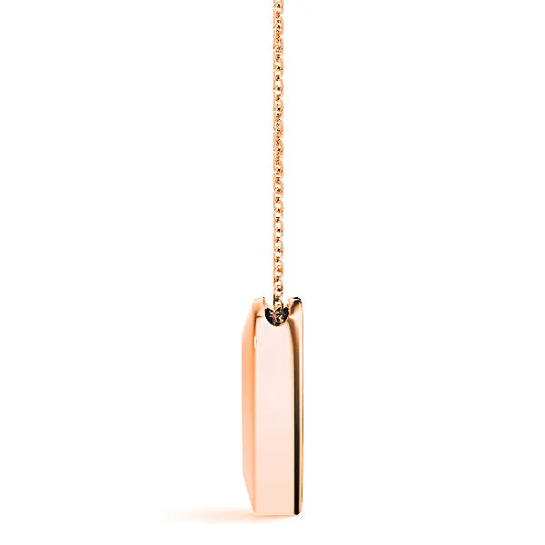 Diamond in Hearth Solitaire Necklace Pendant