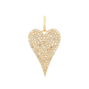 Diamond Jumbo Heart Charm 14K
