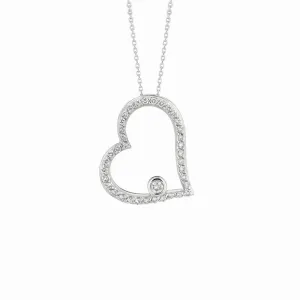 DIAMOND LARGE HEART NECKLACE 14K GOLD (0.5 CTW)