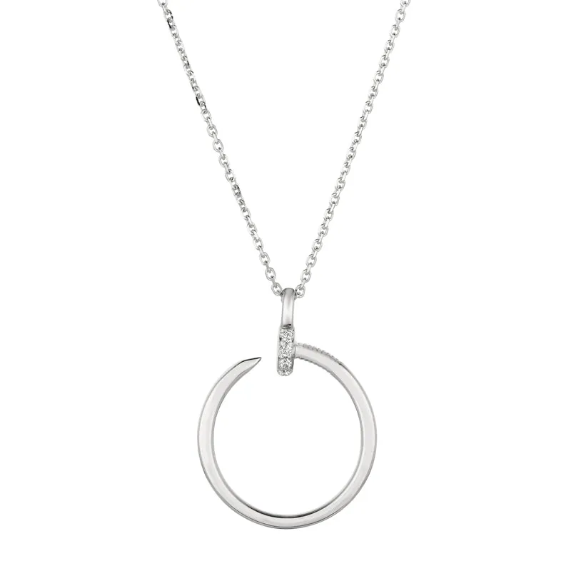 DIAMOND NAIL NECKLACE 14K GOLD (0.04 CTW)