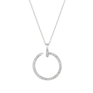 DIAMOND NAIL NECKLACE 14K GOLD (0.35 CTW)