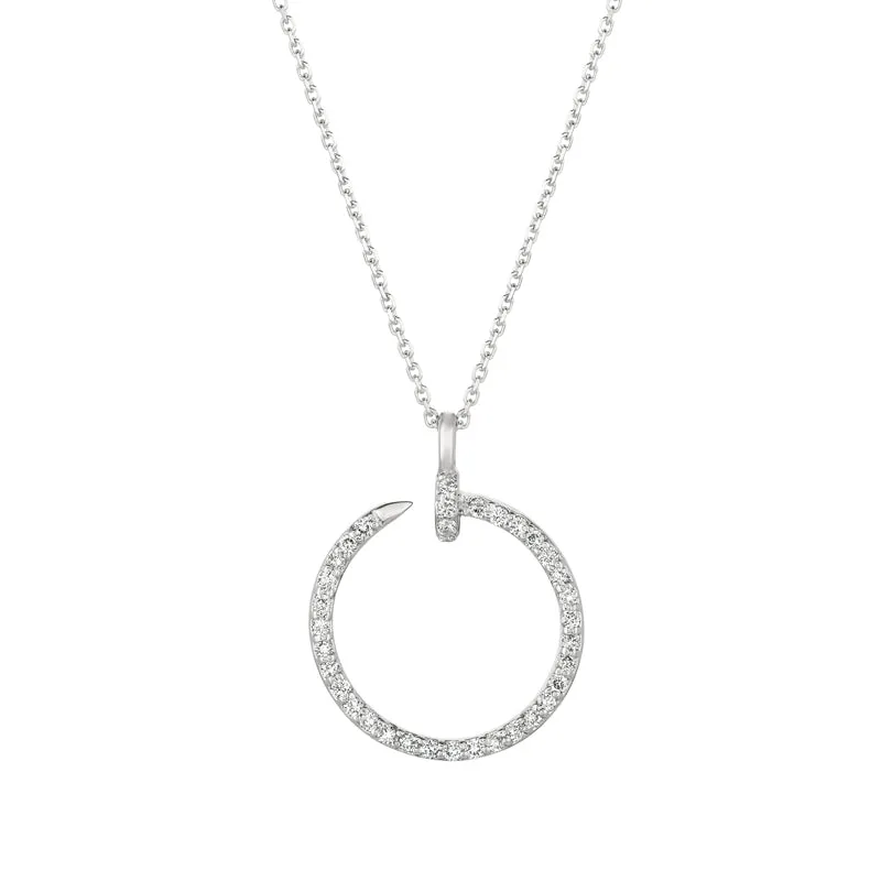 DIAMOND NAIL NECKLACE 14K GOLD (0.35 CTW)