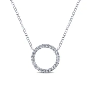 Diamond Open Circle Necklace