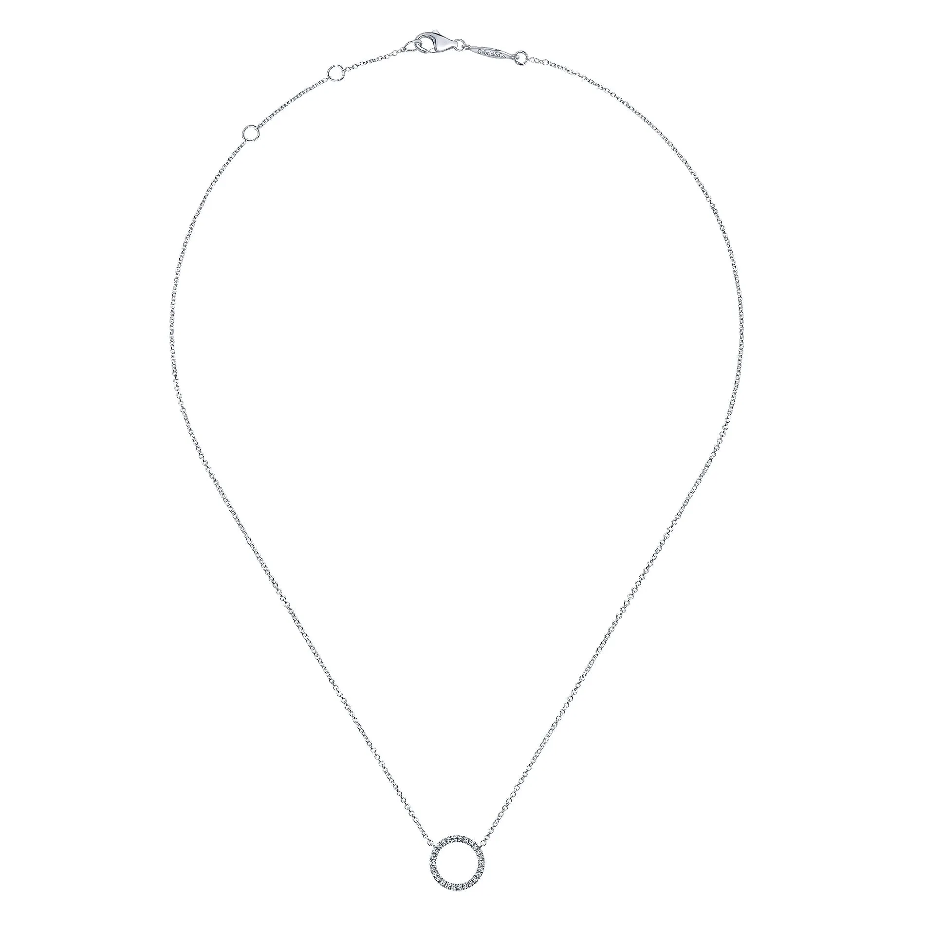 Diamond Open Circle Necklace