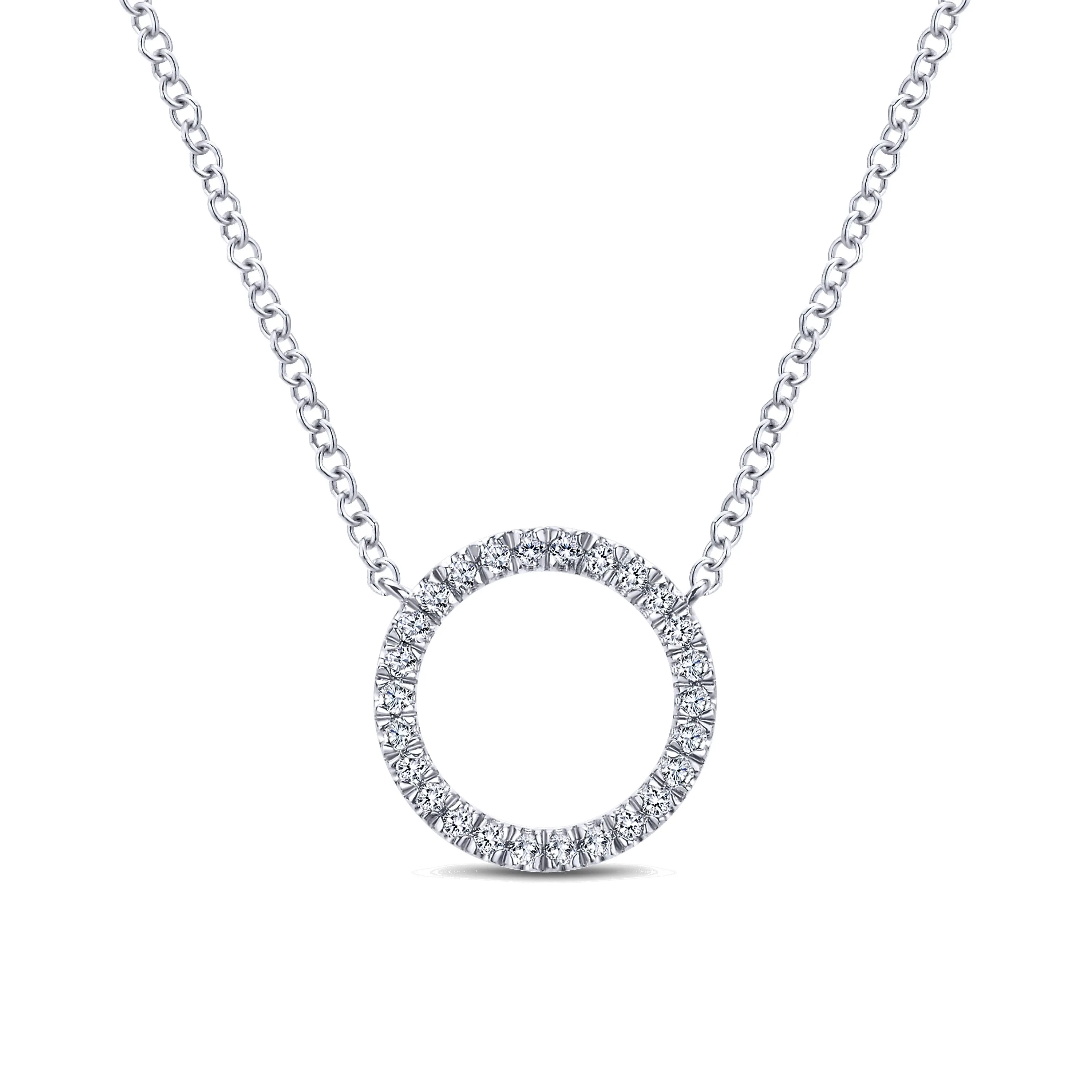 Diamond Open Circle Necklace