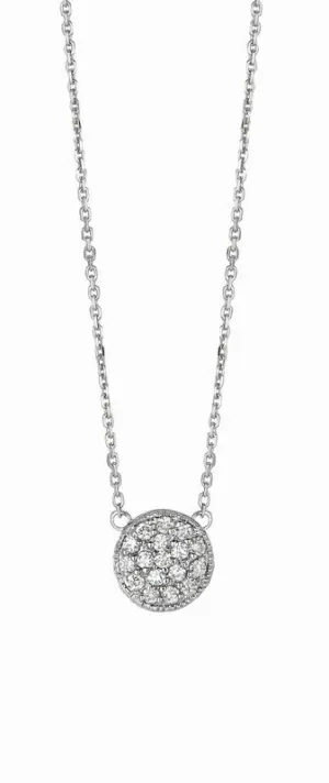 DIAMOND ROUND NECKLACE 14K GOLD (0.36 CTW)