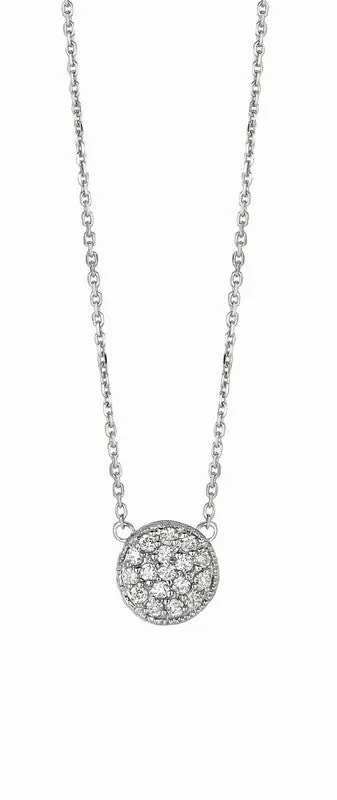 DIAMOND ROUND NECKLACE 14K GOLD (0.36 CTW)