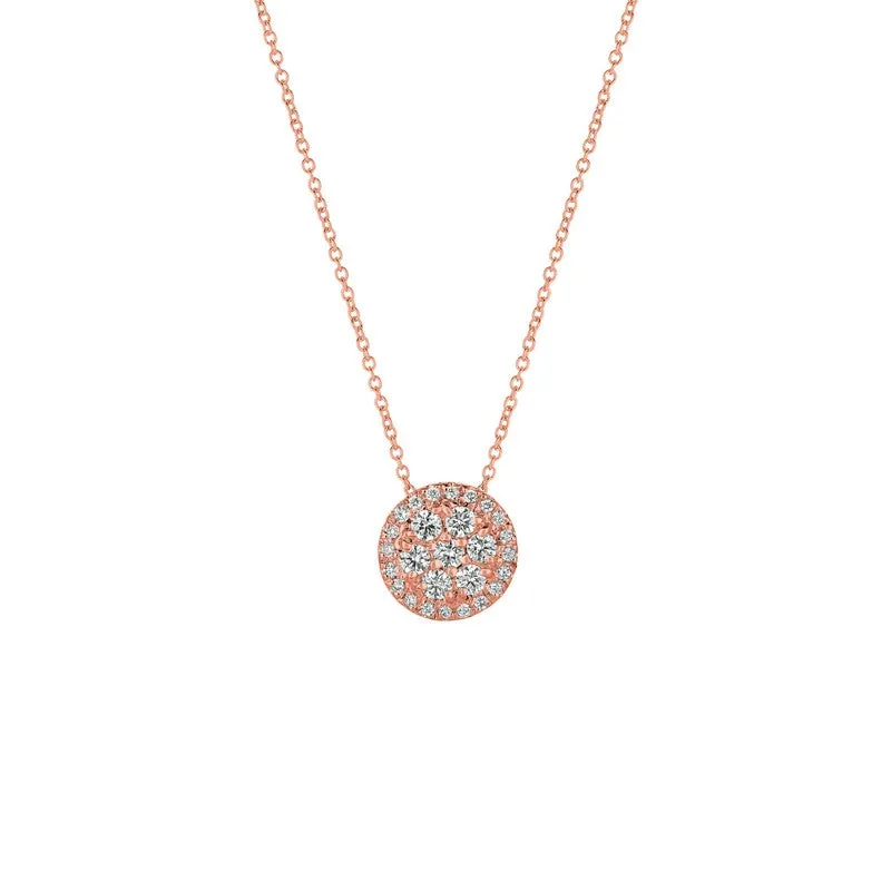 DIAMOND ROUND NECKLACE 14K GOLD (0.75 CTW) 2