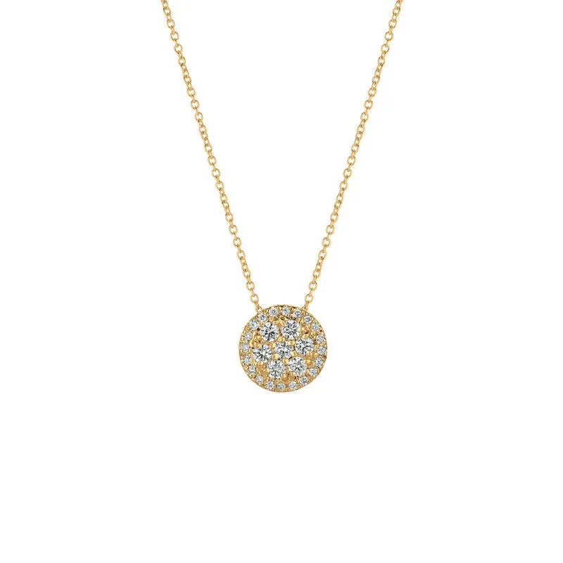 DIAMOND ROUND NECKLACE 14K GOLD (0.75 CTW) 2