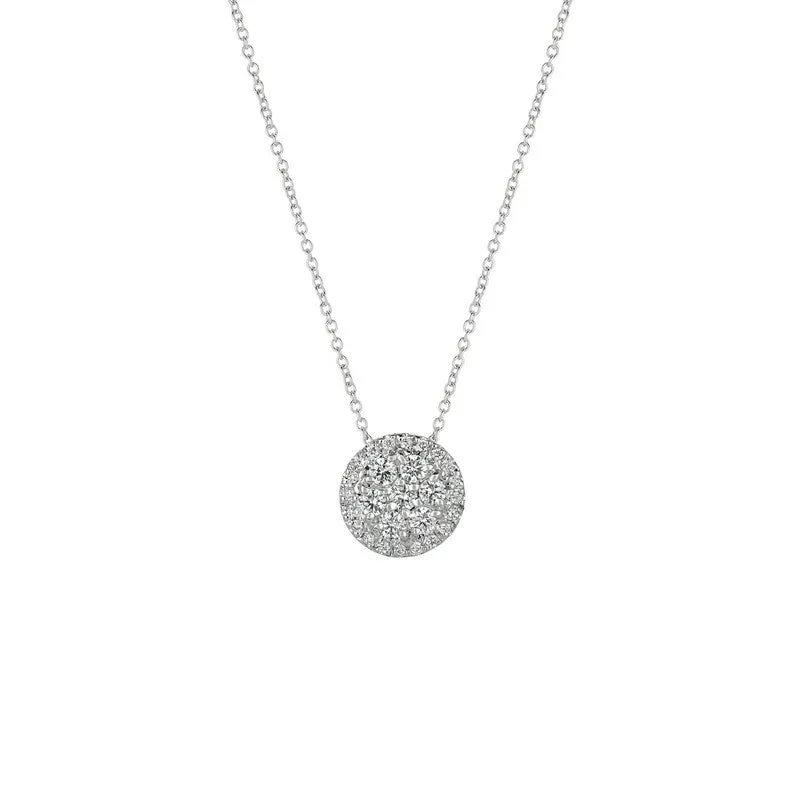 DIAMOND ROUND NECKLACE 14K GOLD (0.75 CTW) 2