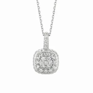 DIAMOND SQUARE NECKLACE 14K GOLD (0.46 CTW)