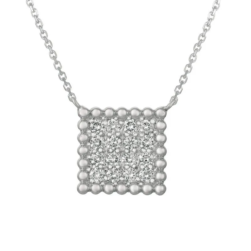 DIAMOND SQUARE NECKLACE 14K GOLD (0.75 CTW) 2