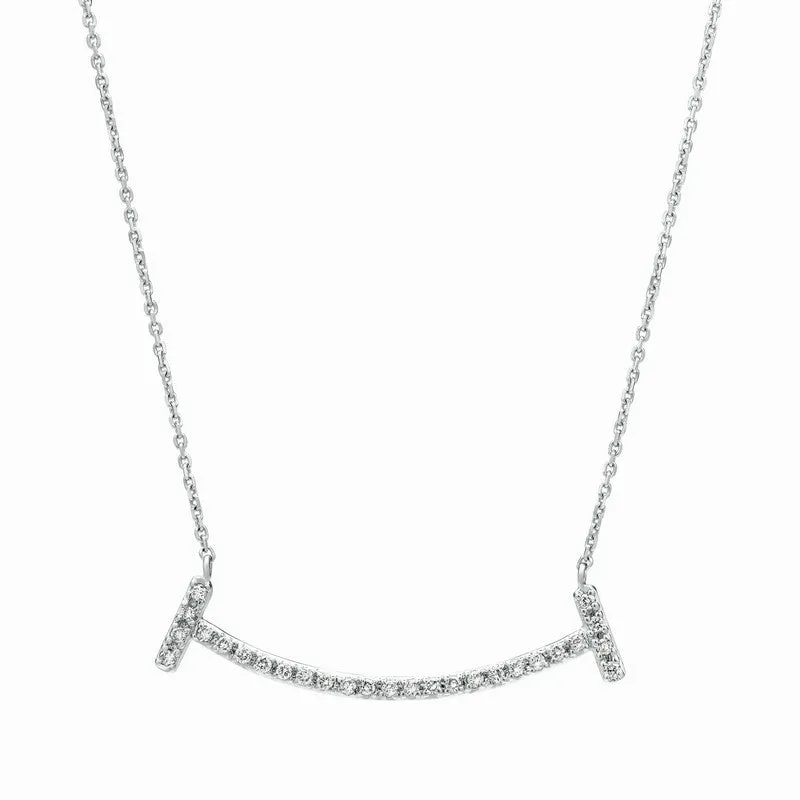 DIAMOND T NECKLACE 14K GOLD (0.33 CTW)