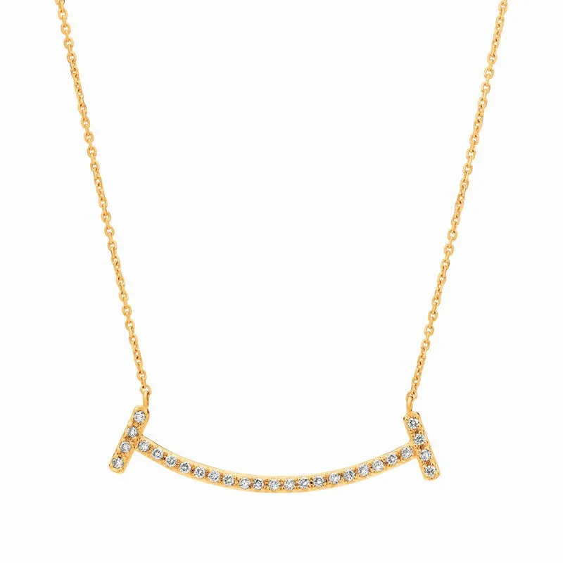 DIAMOND T NECKLACE 14K GOLD (0.33 CTW)