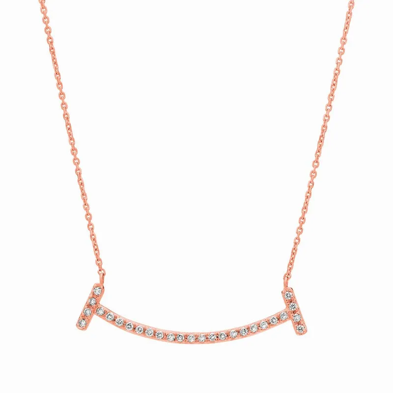 DIAMOND T NECKLACE 14K GOLD (0.33 CTW)