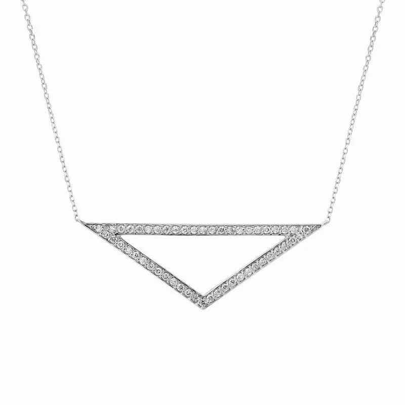 DIAMOND TRIANGLE NECKLACE 14K GOLD (0.5 CTW)