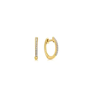 Dilamani Yellow Gold Diamond Hoop Earrings
