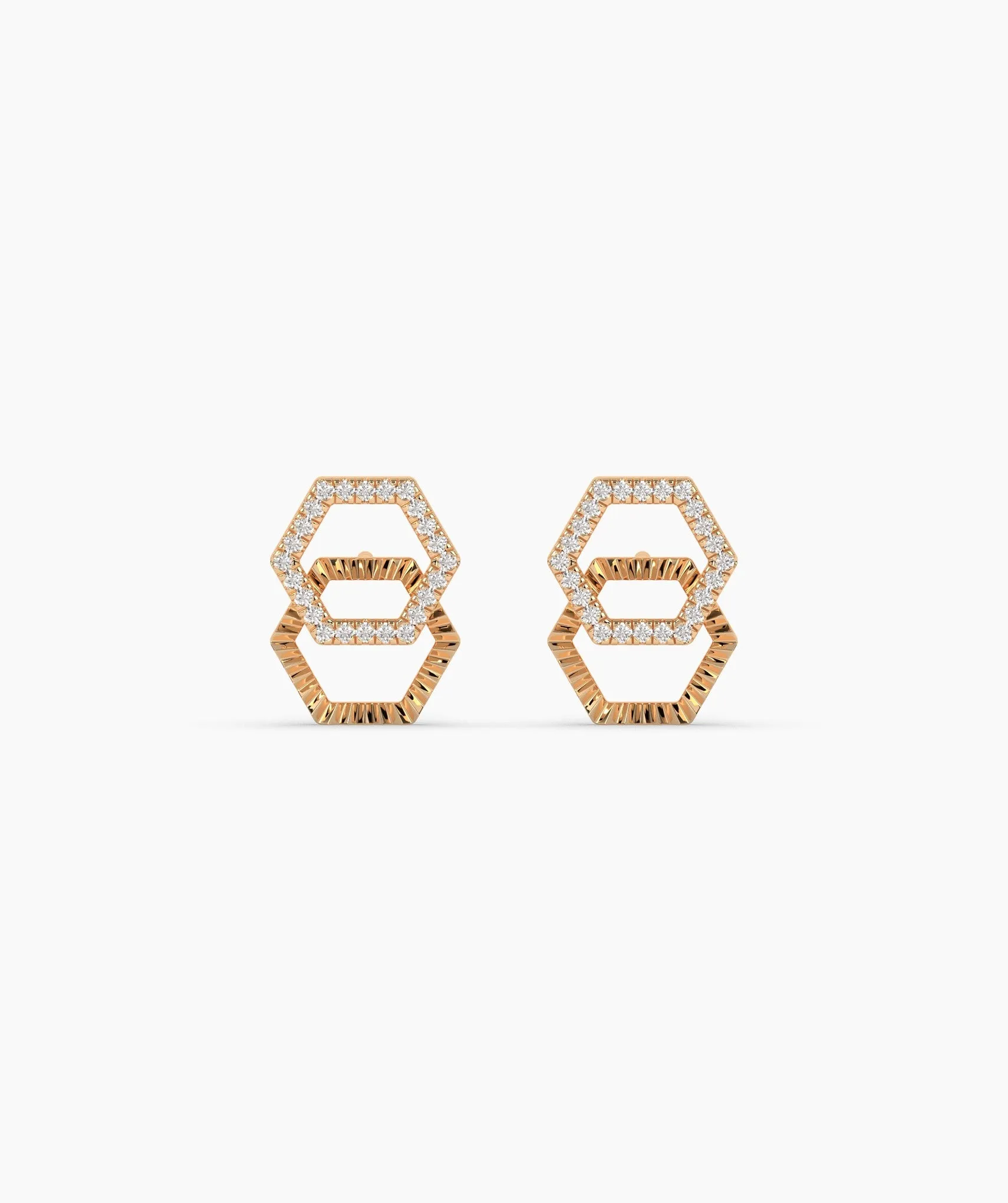 Double Hex Spark Earrings