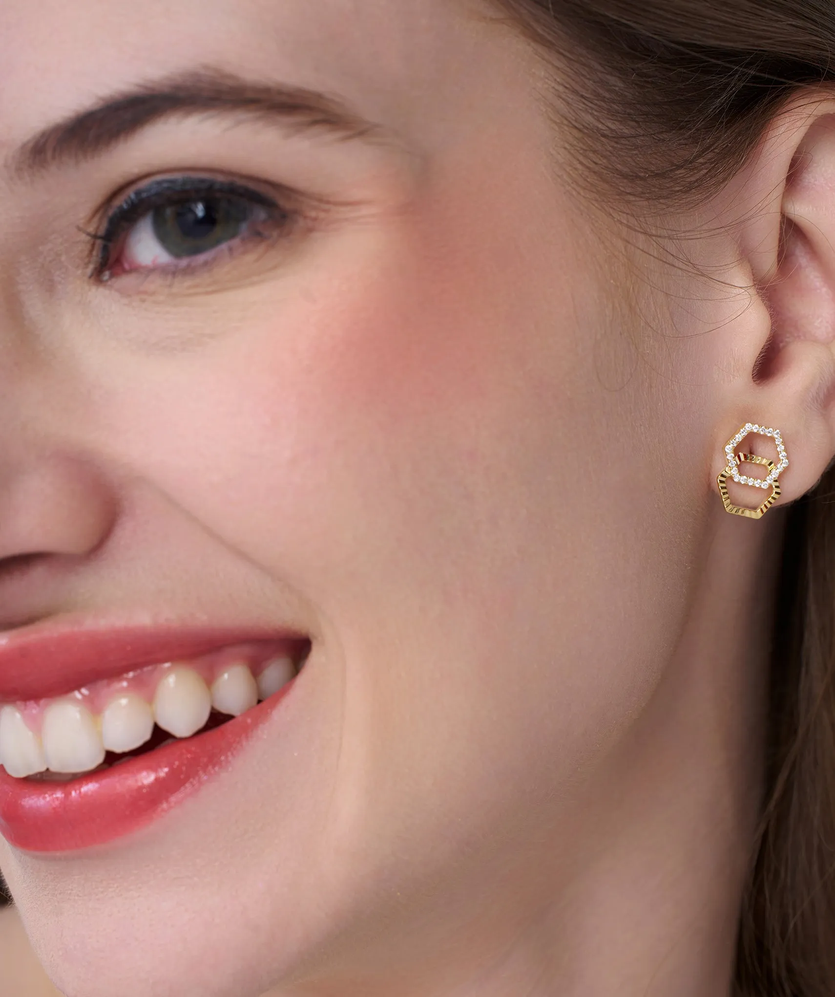 Double Hex Spark Earrings