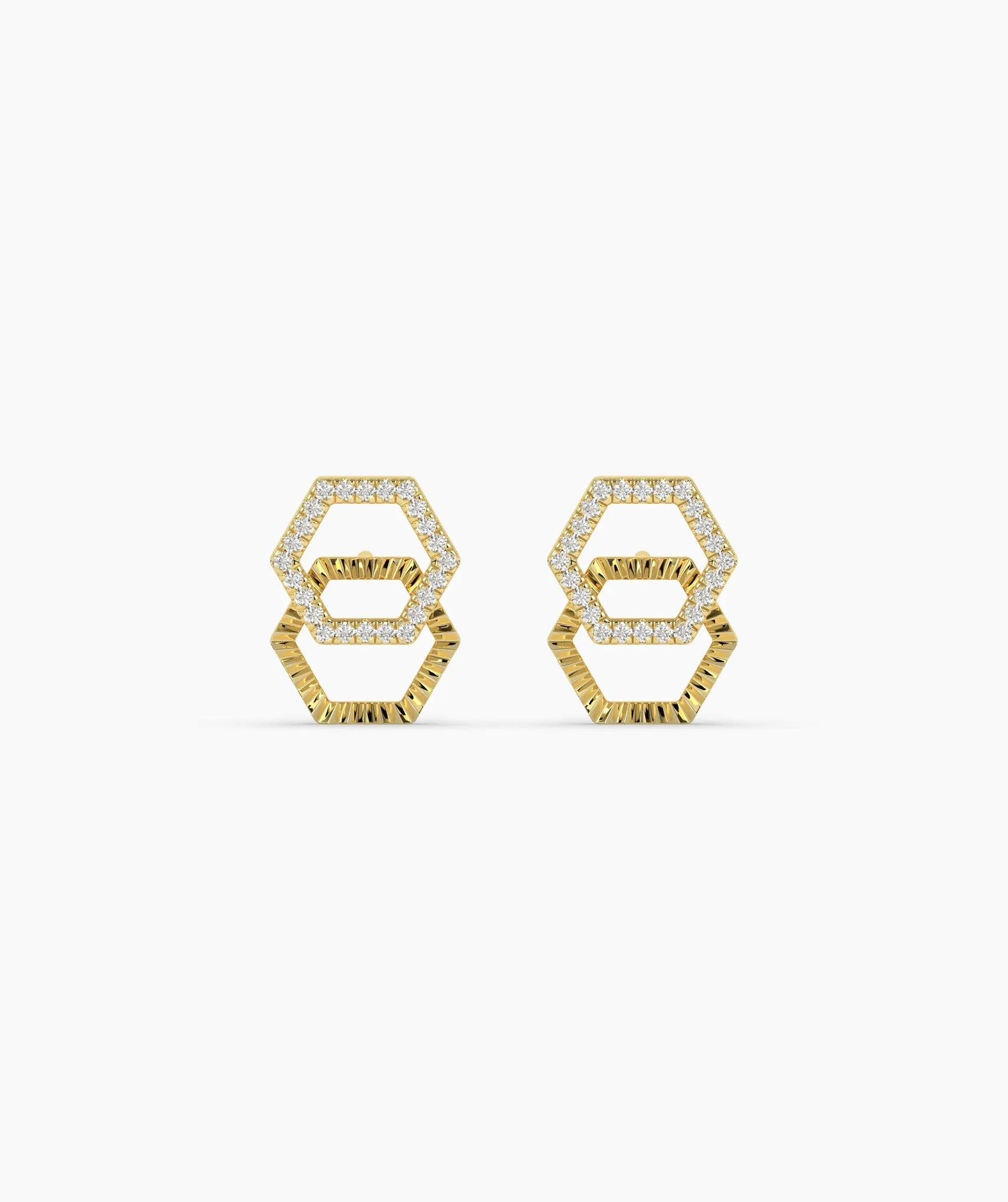 Double Hex Spark Earrings