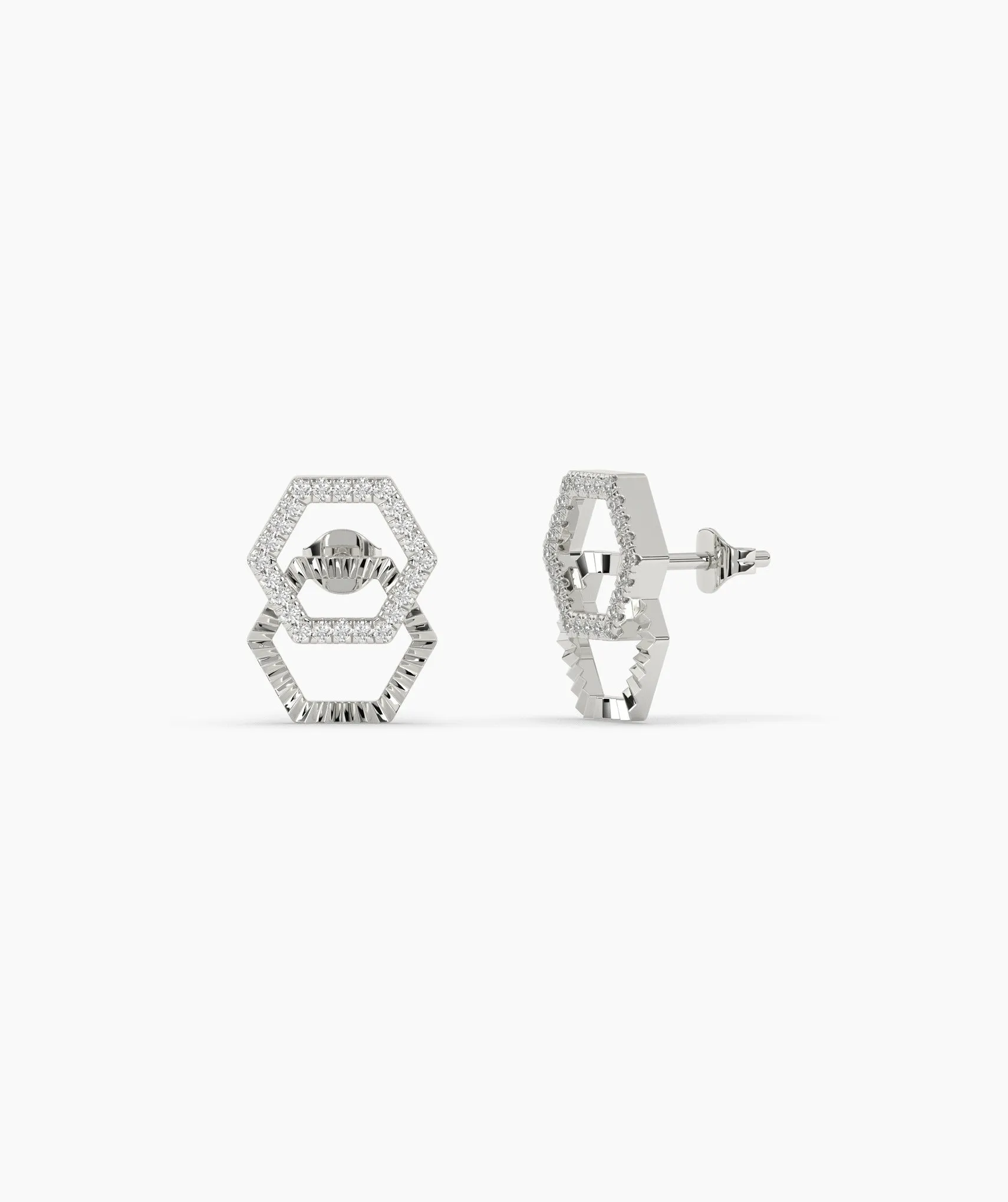 Double Hex Spark Earrings