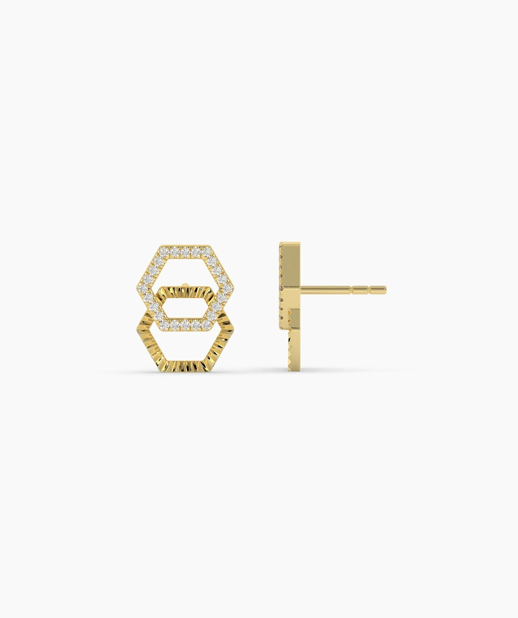 Double Hex Spark Earrings
