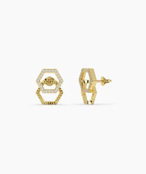 Double Hex Spark Earrings
