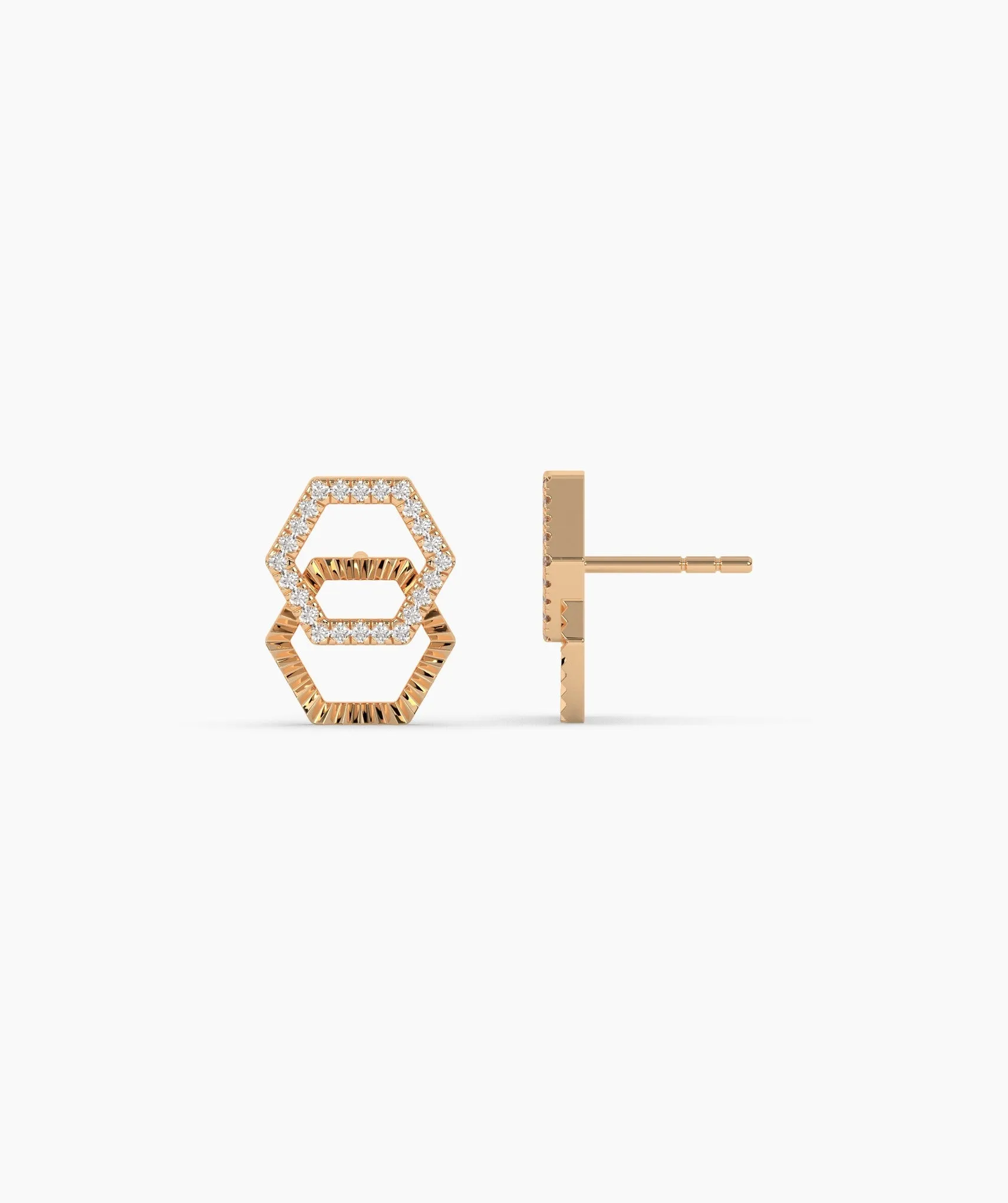 Double Hex Spark Earrings