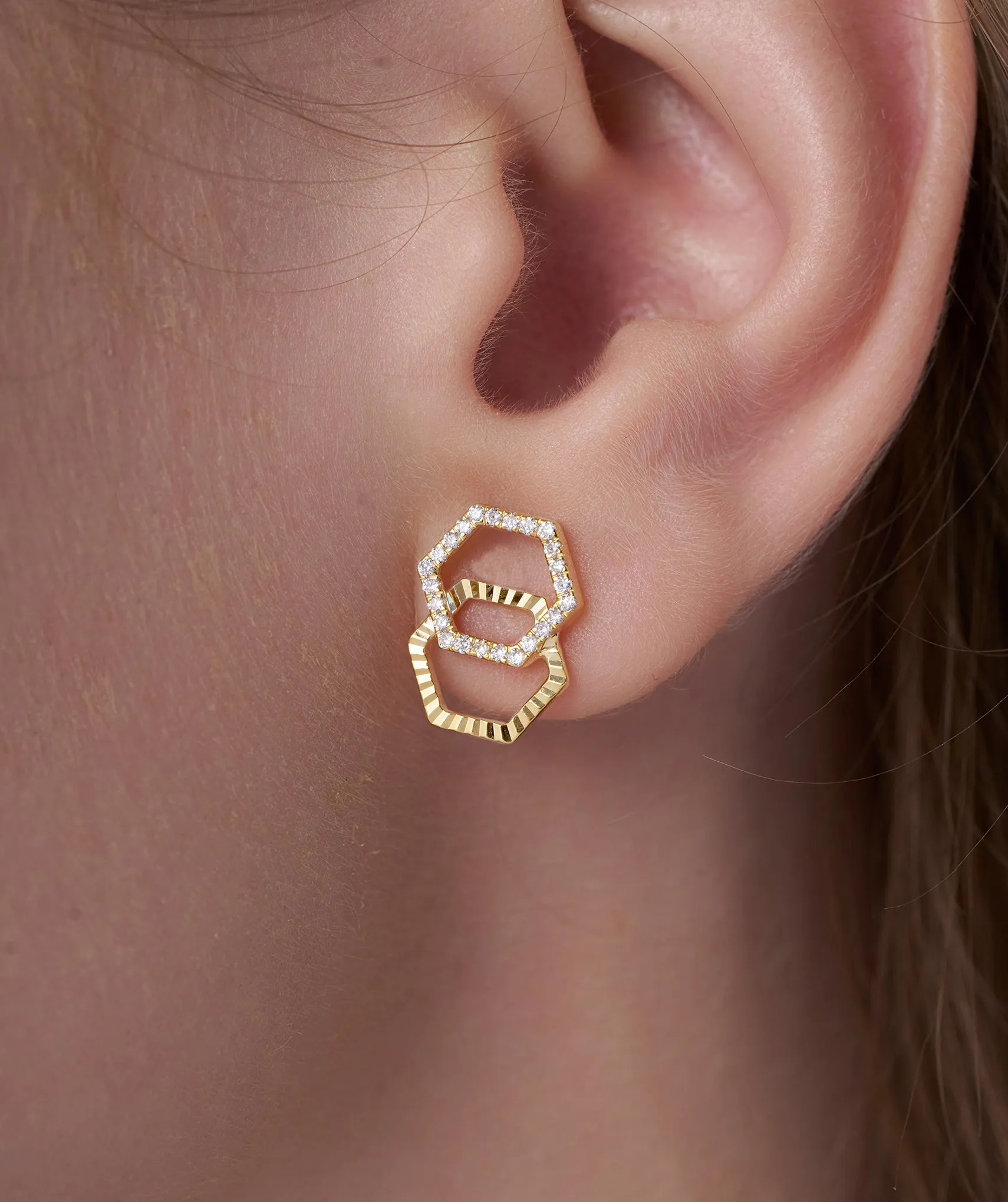 Double Hex Spark Earrings