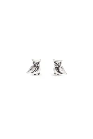 EarSense F2913 Silver Owl Stud Studs