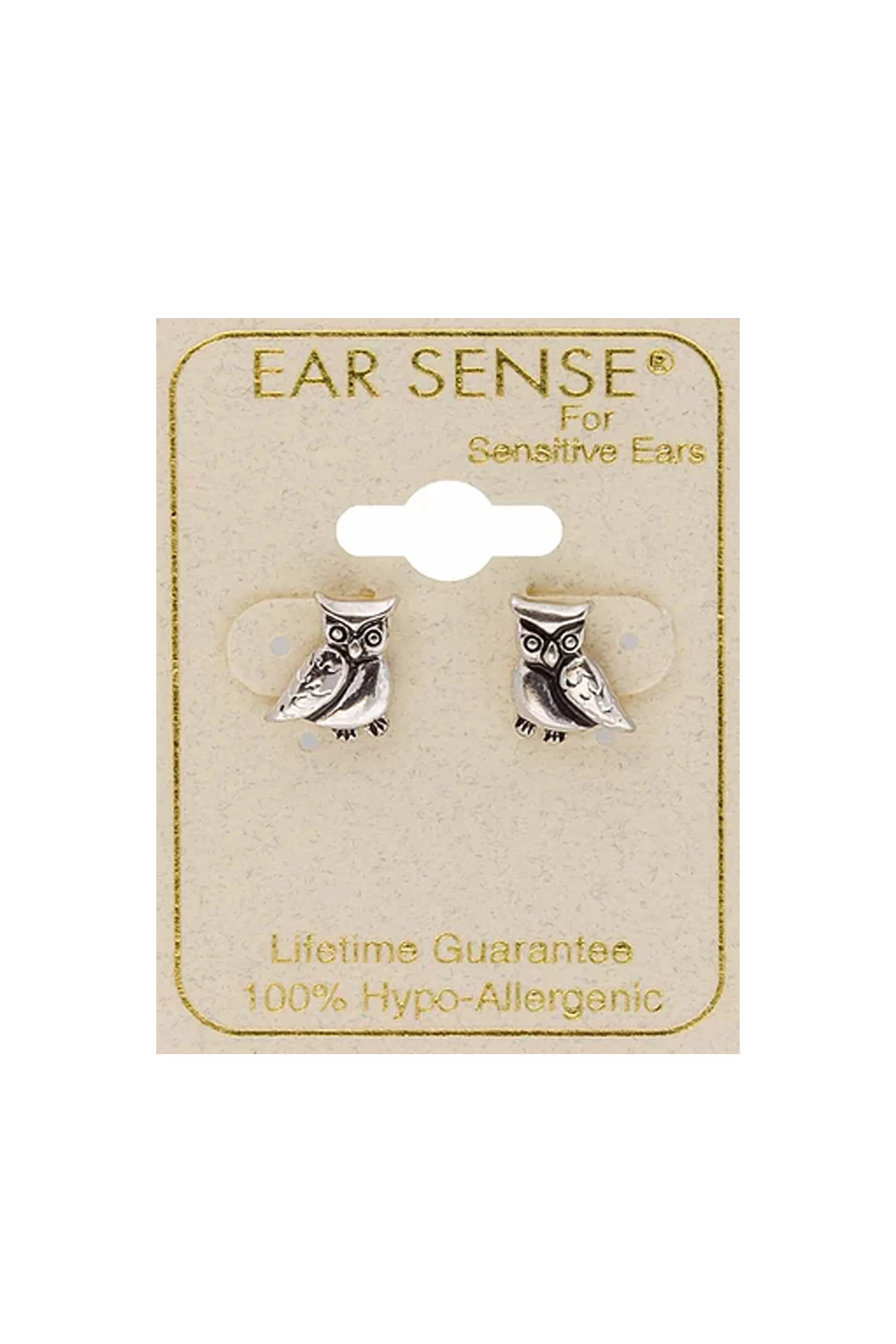 EarSense F2913 Silver Owl Stud Studs