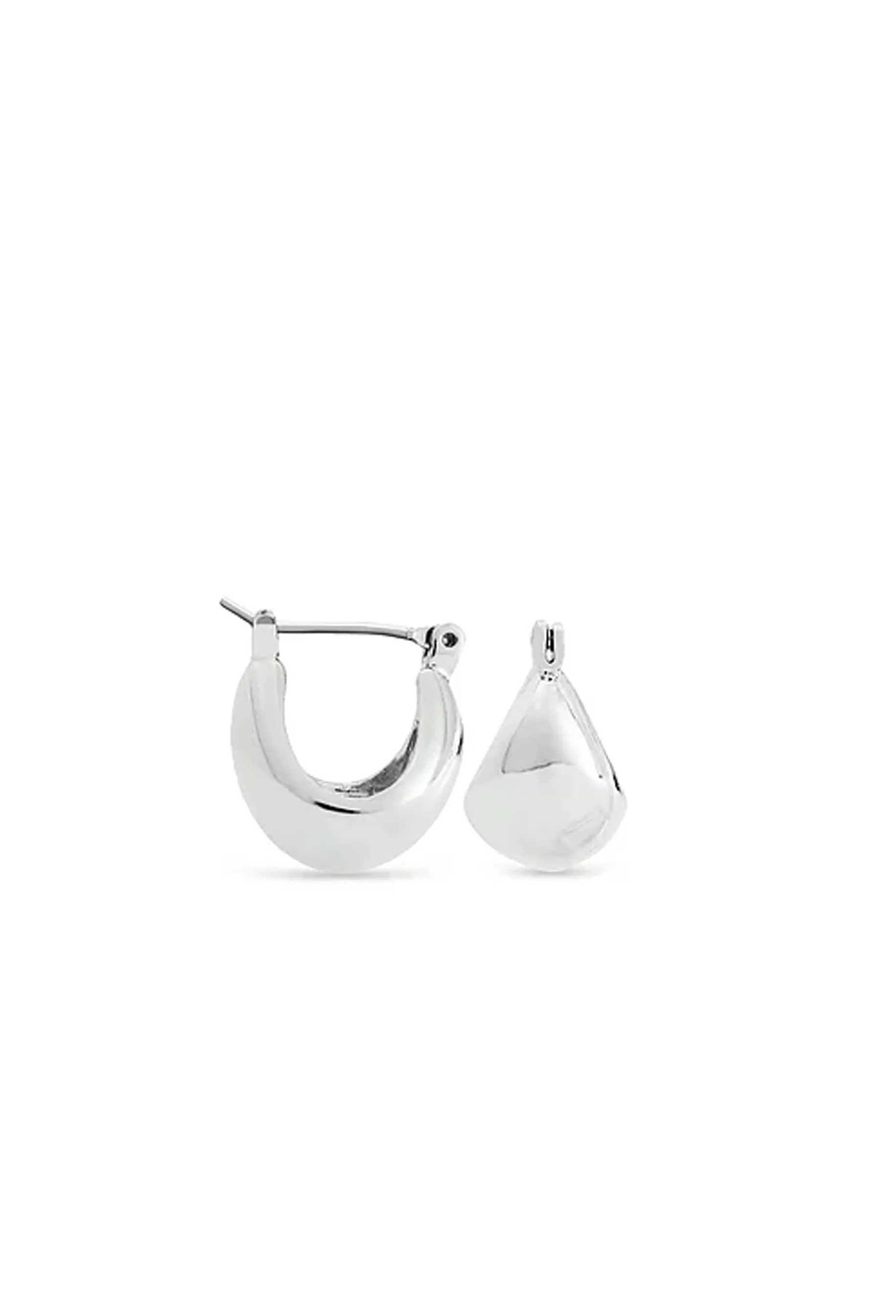 EarSense F402 Silver Thick Contoured Huggie