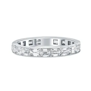East West Emerald Cut Eternity Band
