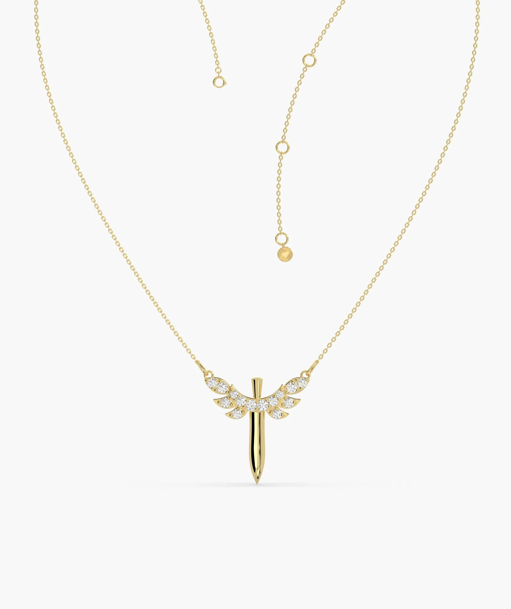 Elegant Gold Wing Necklace