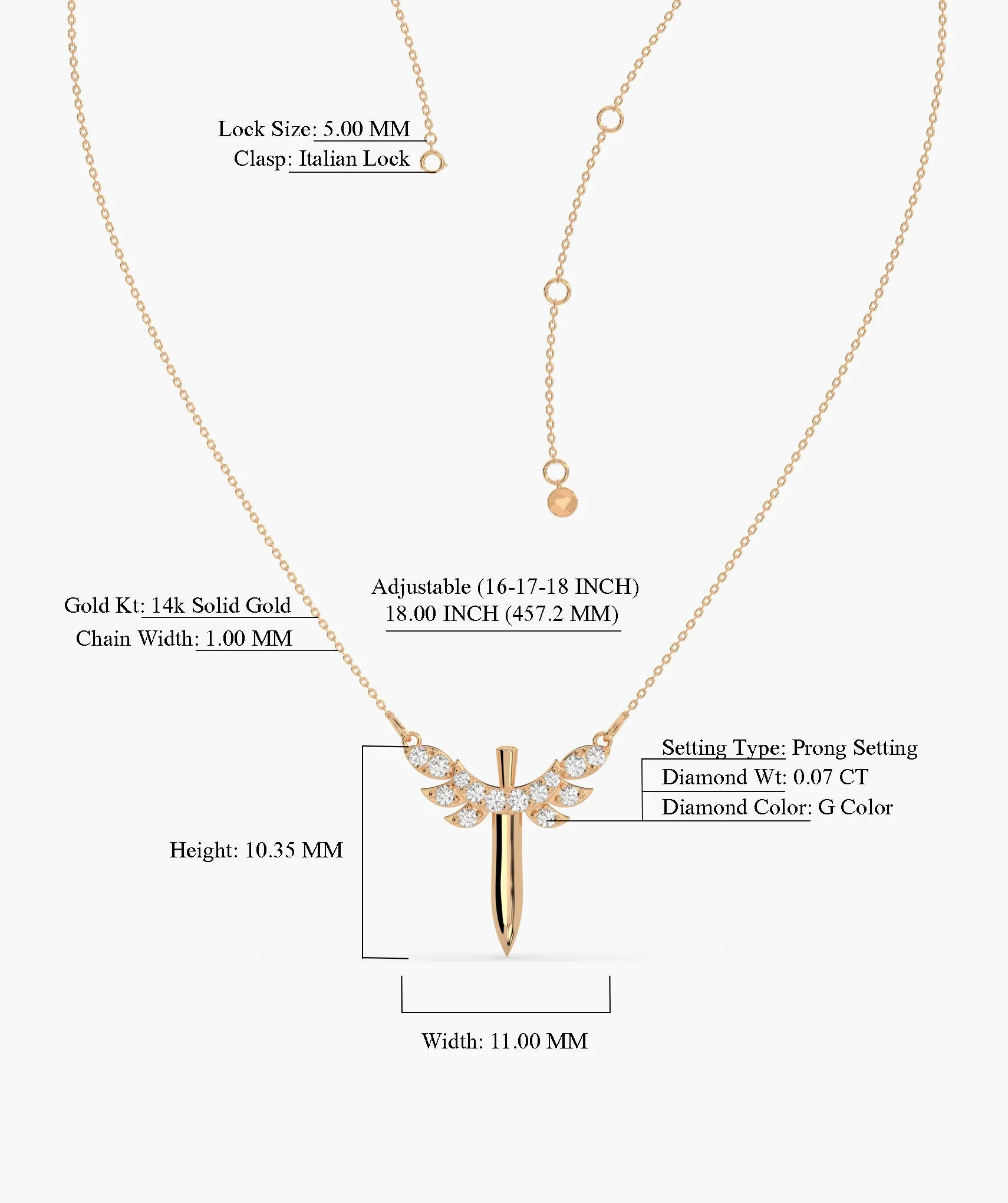 Elegant Gold Wing Necklace