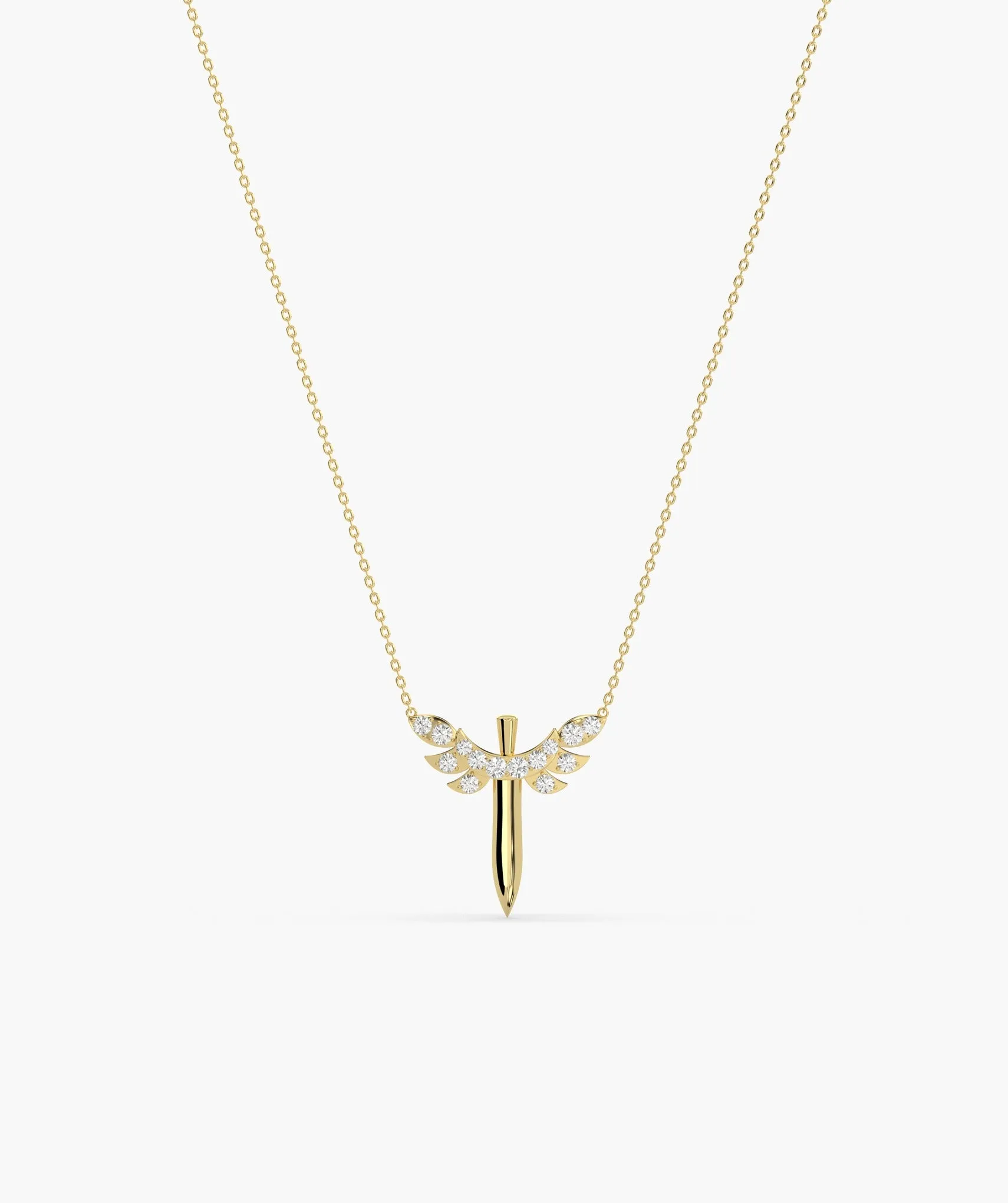 Elegant Gold Wing Necklace