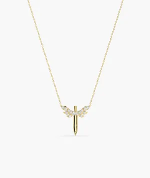 Elegant Gold Wing Necklace